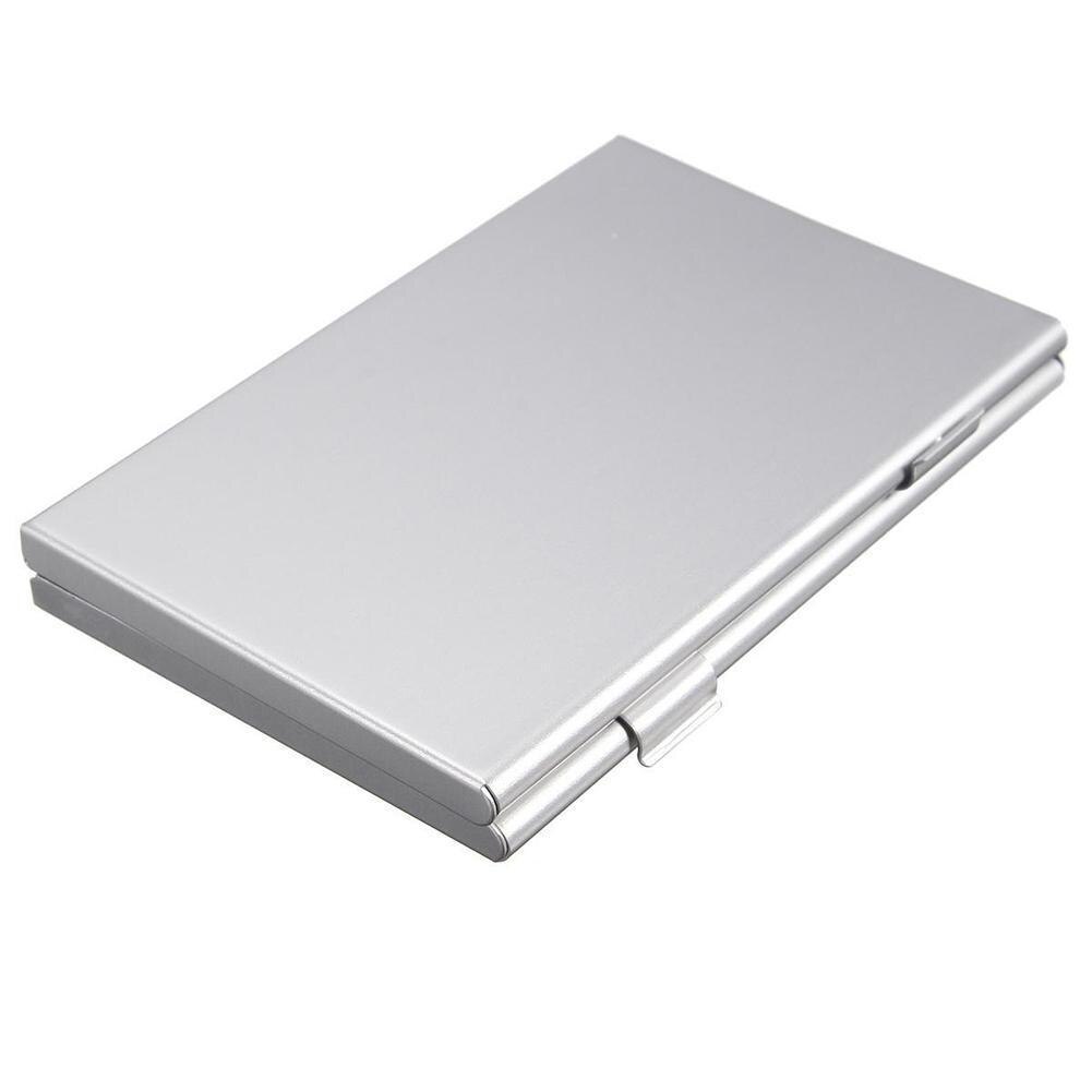 Bag Large Double Layer 24TF Card Holder Memory Card Case Aluminum Portable Box Durable Storage Silver Shockproof H0C7