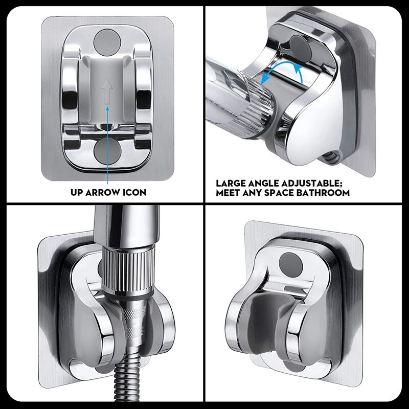 Douchekop Houder-Lijm Handheld Douchekop Houder Waterdicht En Hoek Verstelbare Wandmontage Douche Beugel