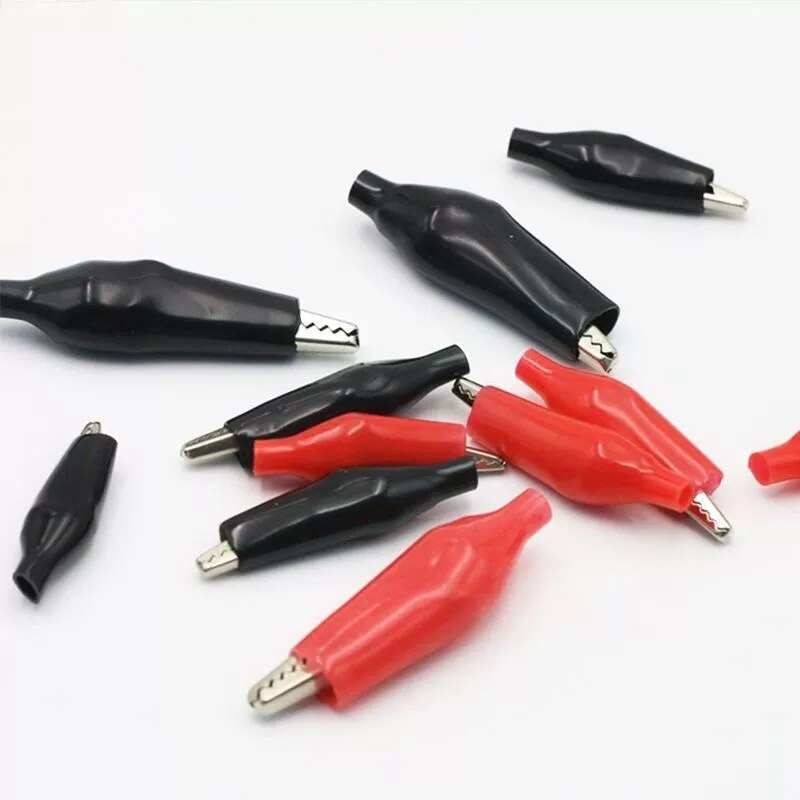 10Pcs Alligator Clip Elektrische Diy Test Lead Alligator Double-Ended Alligator Clip Kakkerlak Clip Test Jumper 28Mm 35Mm 45Mm