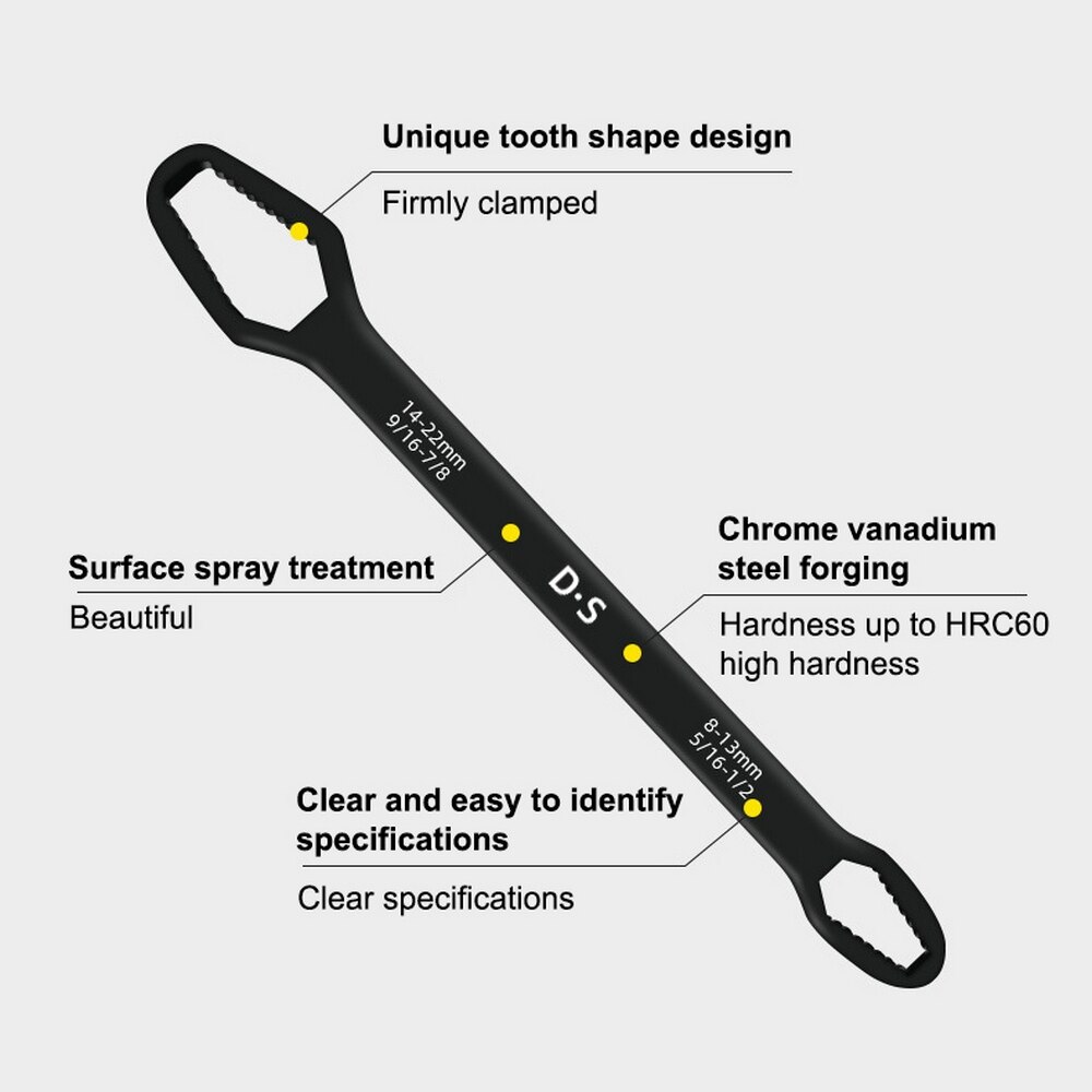 Adjustable Wrench 6-25mm Adjustable Spanner Ratchet Keys Mechanical Workshop Tools Multi-tool Wrenches Ratchet for Heads Hand