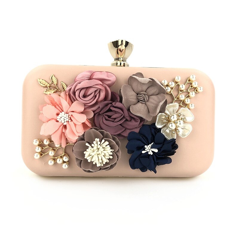 Vrouwen Clutch Bag Bloem Dames Dark Blue Avondtassen Dames Dag Koppelingen Purse Vrouwelijke Roze Bruiloft Tas Met strass: light pink