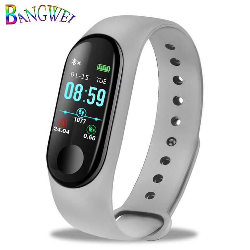 LIGE Women Smart Bracelet Heart Rate Blood Pressure oxygen Sleep Monitor Pedometer Fitness Sport Watch For Android ios + Strap: gray