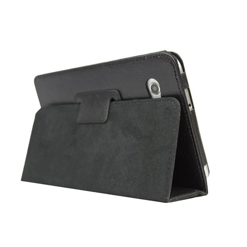 Funda con tapa para tableta Samsung Galaxy Tab 2 de 7,0 pulgadas, modelos GT-P3100, P3110, P3108, P6200, P6210, funda magnética de cuero PU con soporte: Tab 2 7 P3100 black