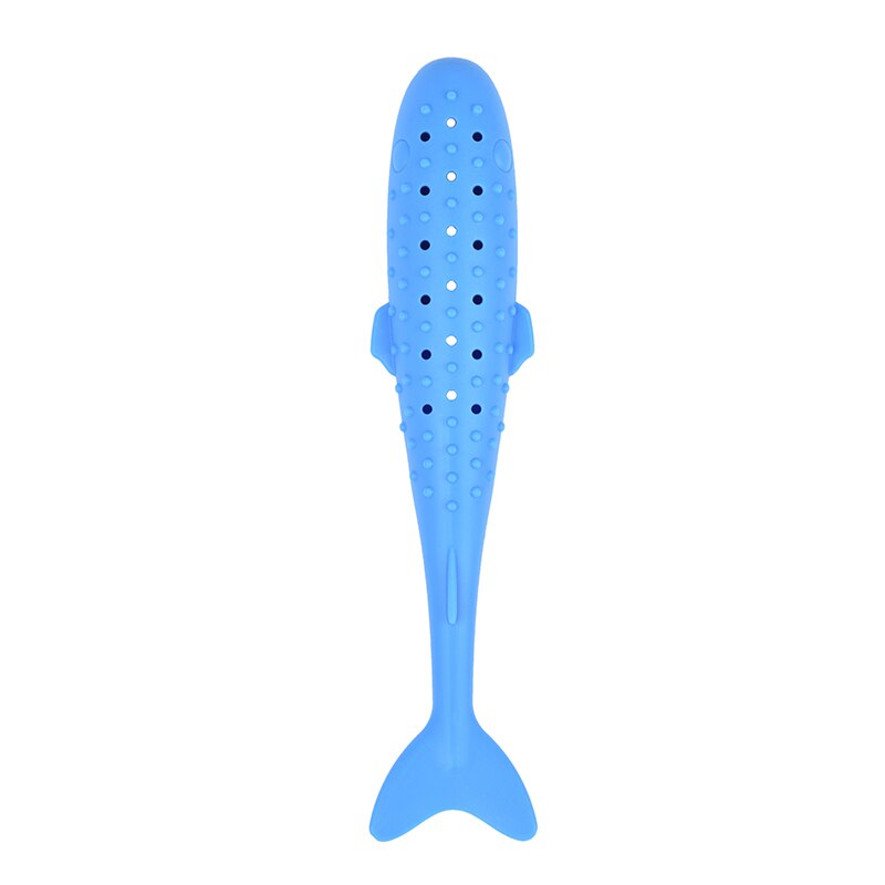 Cepillo de dientes en forma de pez gato, palillo Molar ecológico de silicona para mascotas, juguete limpiador de dientes, juguete interactivo para gatos, mordedor suave de menta: 03
