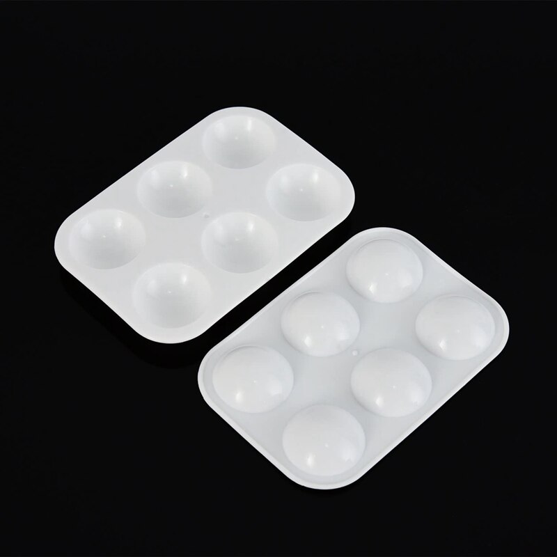 30 Uds paletas de pintura blanco 6 bien Rectangular paleta de acuarela bandeja de pintura