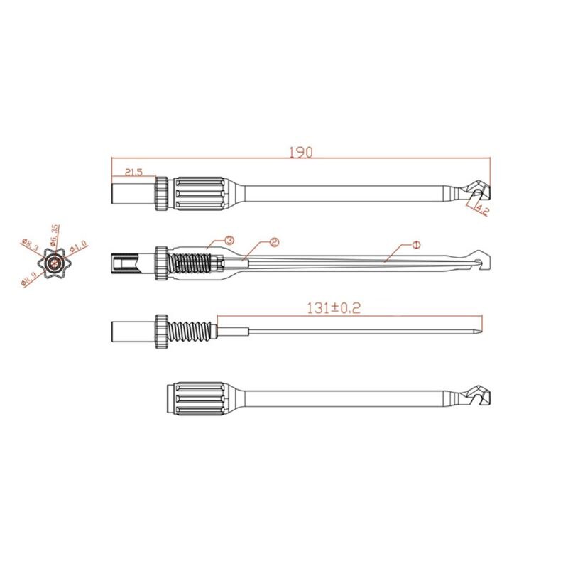 2 Automobil Prüfung Blei Bausatz Energie Sonde Clip Haken 4mm Banane Werkzeug Punktion Draht Multimeter Prüfung Stock