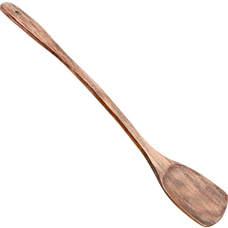 Lange houten kookrijstspatel, schep, keukengereedschap, antiaanbaklaag, handwok, schep, keukengereedschap: Default Title
