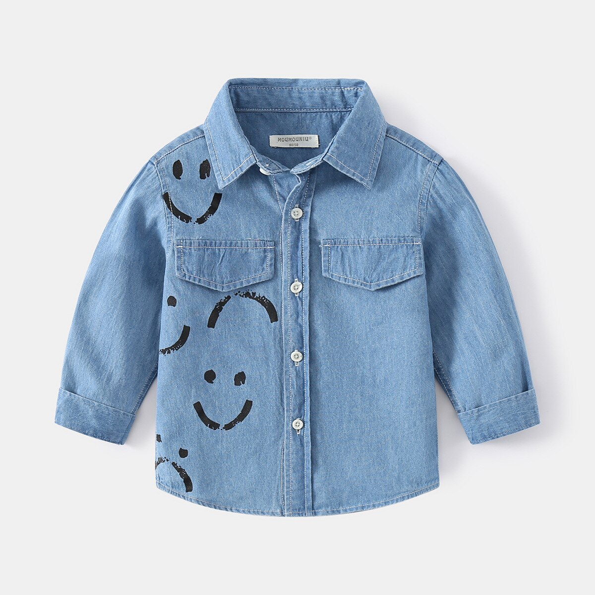 Chaqueta vaquera para niños, Camisa vaquera de para niñas y niños, ropa de otoño, nueva: blue / 6