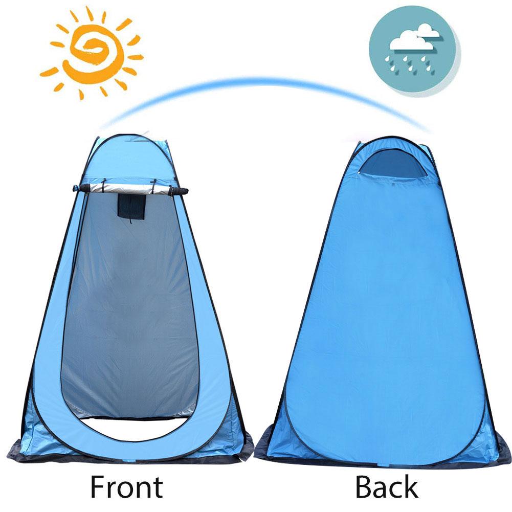 thumbnail interactive-video image 1 of Pop Up Privacy Shower Tent – Portable Outdoor Camping Toilet Shelter – Instant 1-Person 1 of 6