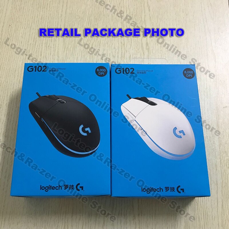 Logitech G102/G102 Tweede Generatie Bedrade Muis Voor Windows 10/8/7 Game Muis Met 6000 Dpi Optische Rgb verlichting Voor Pc/Desktop