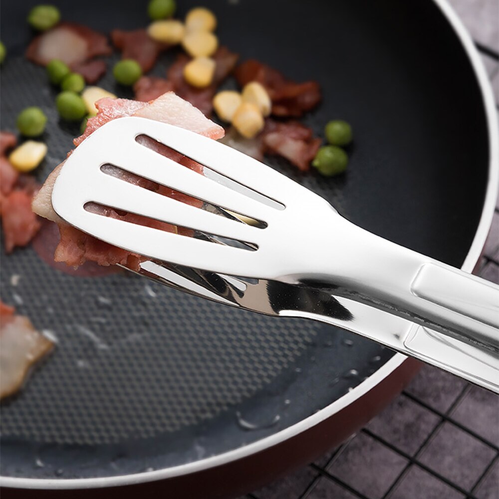 Stainless Steel Food Tongs Kitchen Utensils Buffet Cooking Tool Anti Heat Bread Clip Pastry Clamp Barbecue Kitchen Tongs Steel