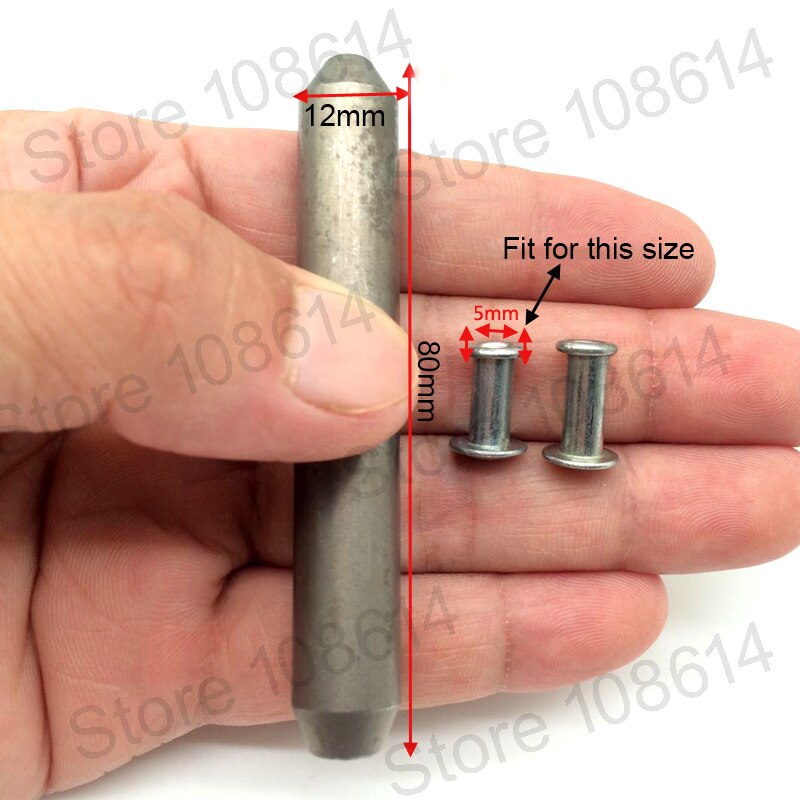 Setting tool for Aluminum Alloy Rivet Flat Head Threaded Rivet tools for Aluminum Flat Round Head Half Hollow Shank Rivet Alumin: for 5mm curling