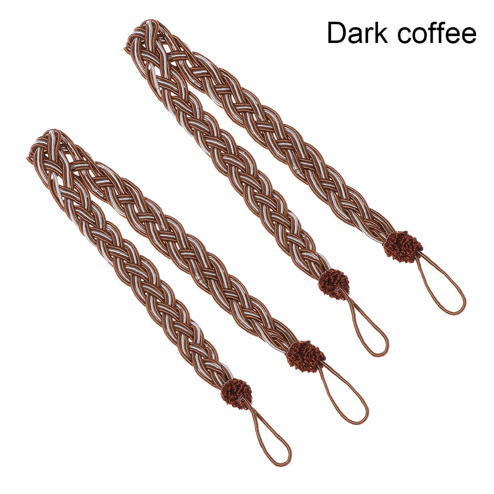 2 pezzi tiranti per tende magnetici forte magnetico casa multicolori holdback tenda cravatta fibbia clip senza punzonatura cinghie decorazioni fai da te: B-dark coffee