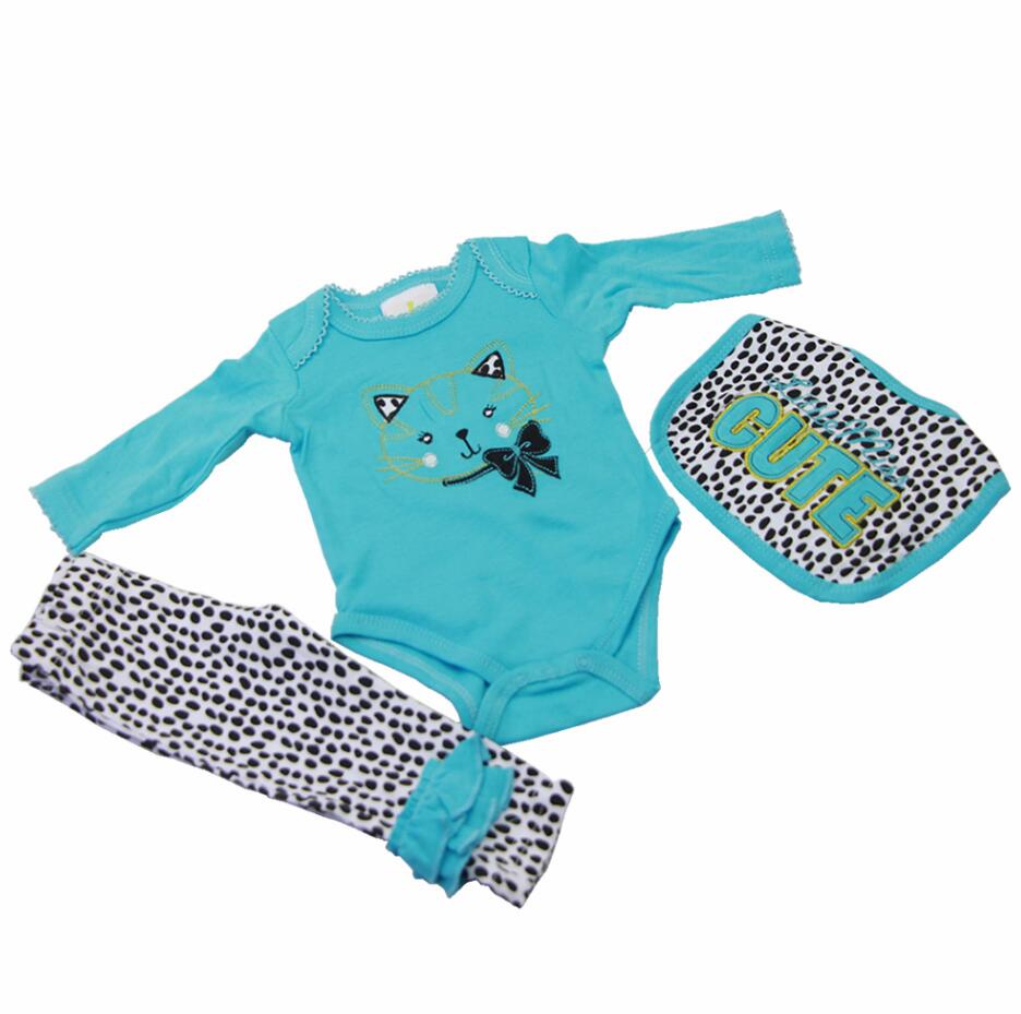 Keiumi babykläder för 22-23 tum baby pojke och flicka reborn dockor tvillingar 55-57 cm docka tillbehör babykläder haklapp skjorta byxor: Blå