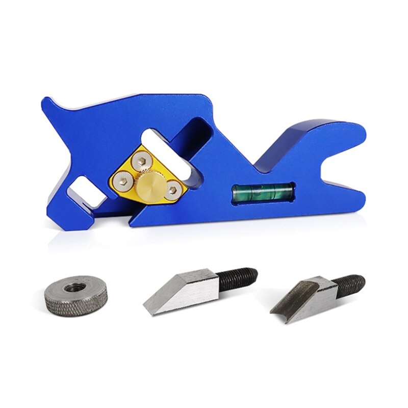 Woodworking Manual Corner Planer 45 Degree Bevel Fillet Plane Chamfering and Trimming Woodworking Tools with Blade: blue