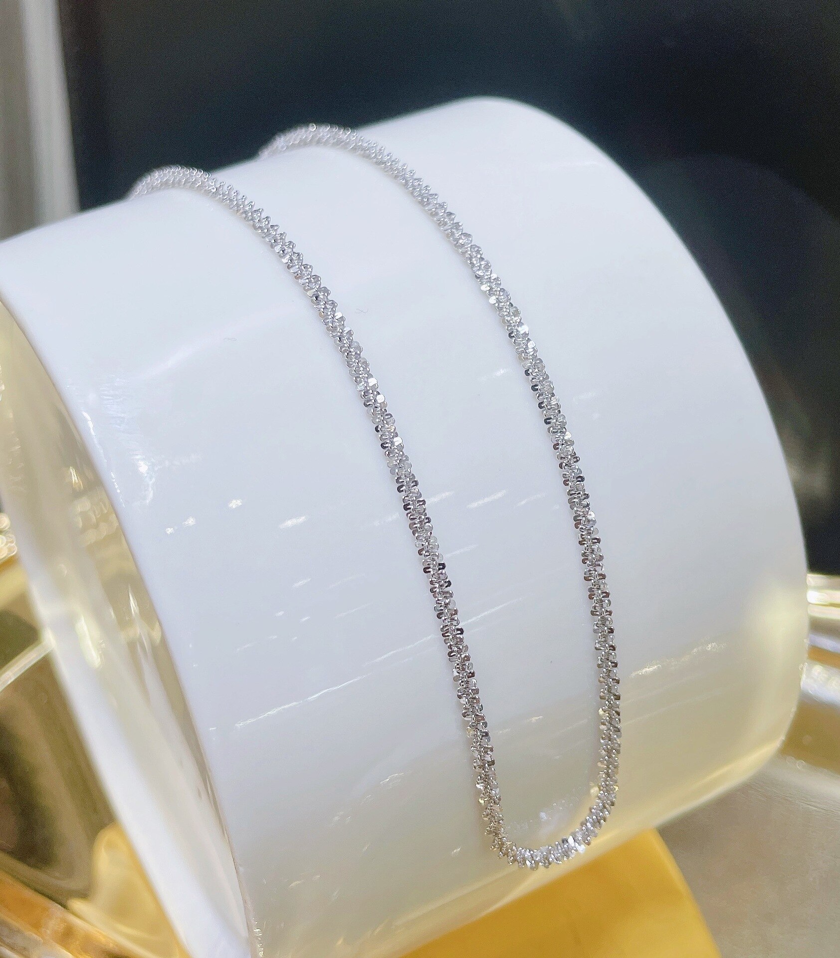 Authentic Italian S925 Sterling Silver Necklace Sparkling Clavicle Chain Sweater Chain High Jewelry For Woman Charm Jewelry