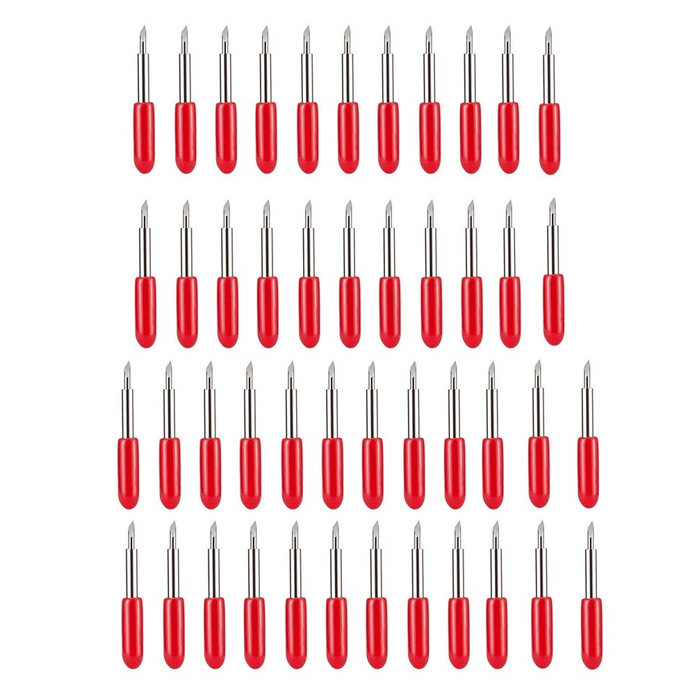 50PCS Deep Cut Replacement Blades for Cricut Explore Air 2 Maker Expression,Perfect for Cutting Thick Vinyl Fabrics: red