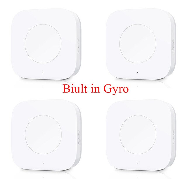 Aqara Smart Draadloze Schakelaar Slimme Afstandsbediening Een Sleutel Controle Aqara Intelligente Toepassing Home Security App Controle: Built In Gyro 4pcs