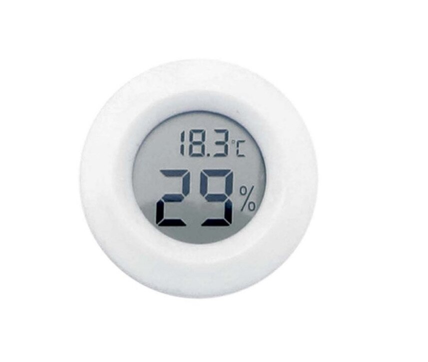 LCD Digital Thermometer Hygrometer Probe Fridge Freezer Thermometer for Refrigerator Temperature Control -50~110 C: White