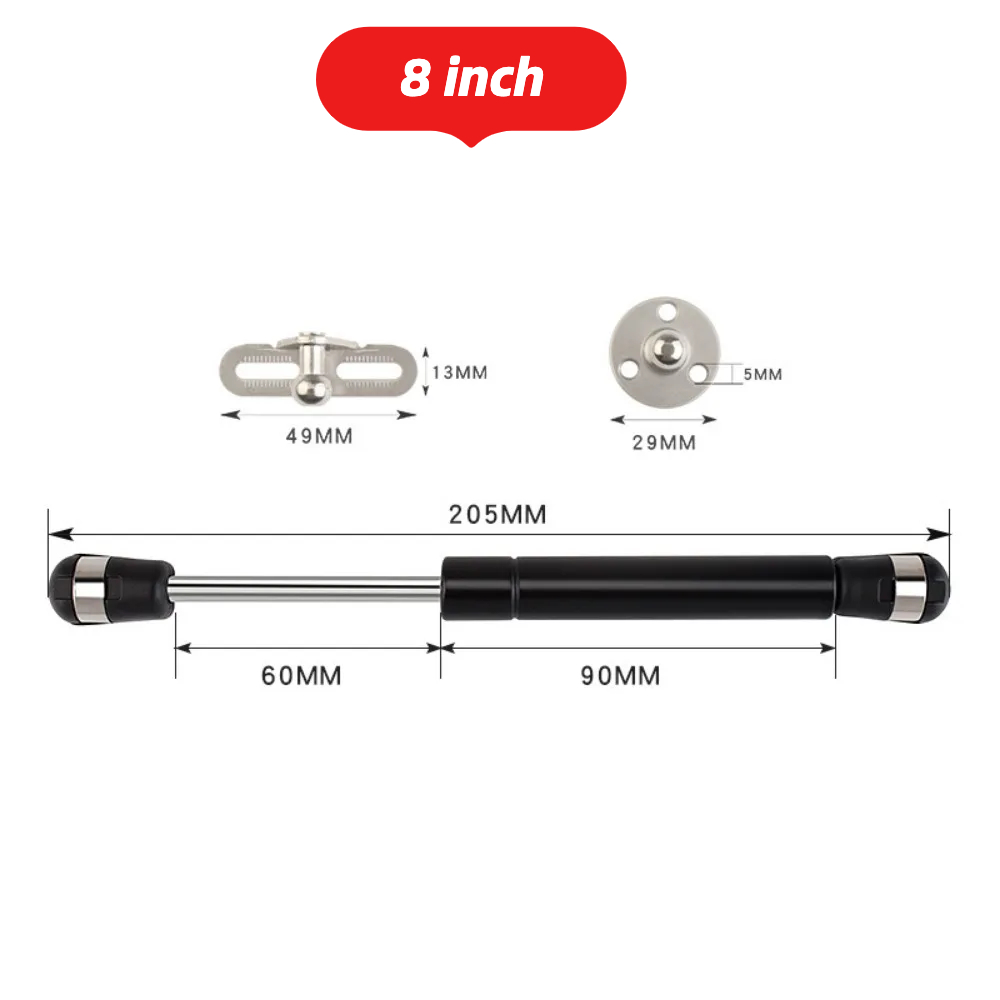 Ressorts à gaz 100N de 6/8 pouces, Supports de levage, charnières à fermeture douce, couvercle de porte d'armoire de meubles, séjour pour boîte de rangement: 1.5 Pouce / Bronze