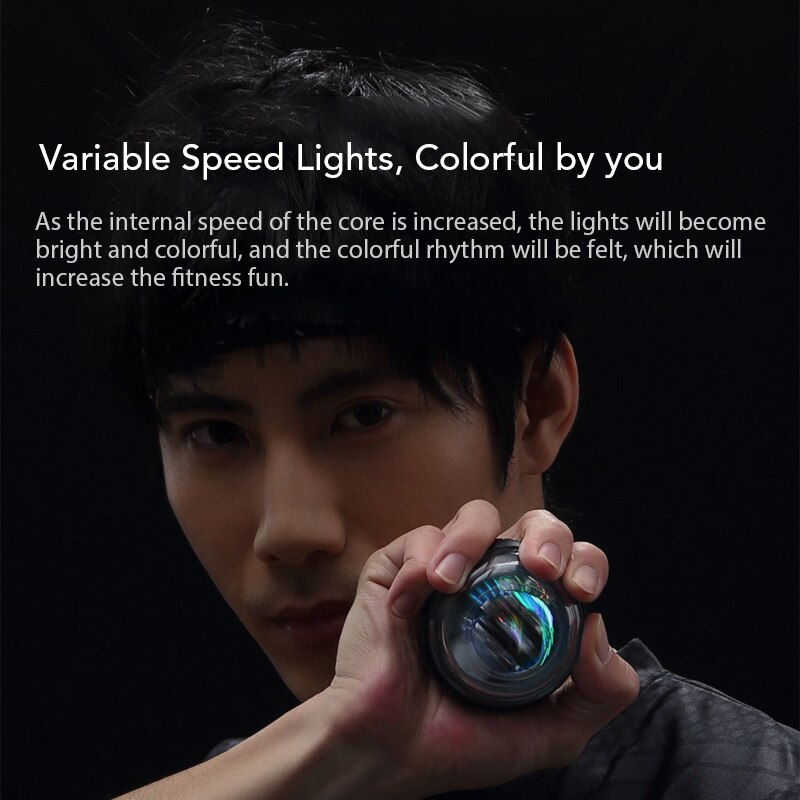 Yunmai Anti-Stress Wrist Trainer LED Gyroball Essential Spinner Gyroscopic Forearm Exerciser Gyro Ball Mi Home Kit