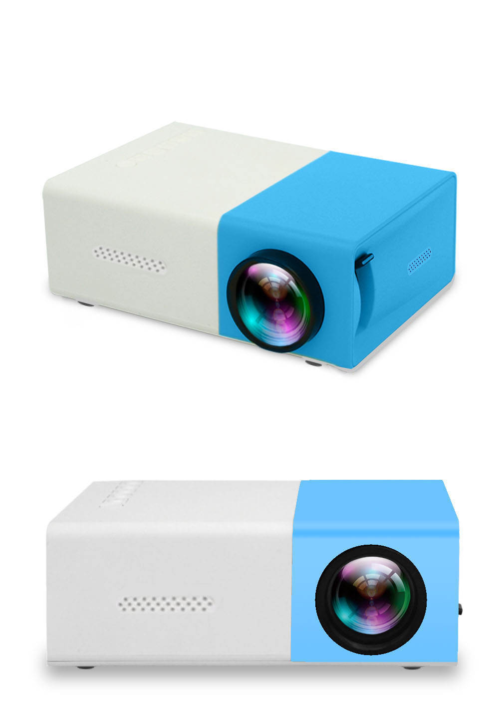 Proiettore portatile yg300, Mini proiettore, proiettore ad altissima definizione, supporto di memoria per HDTV, USB e SD: Altri / spina europea