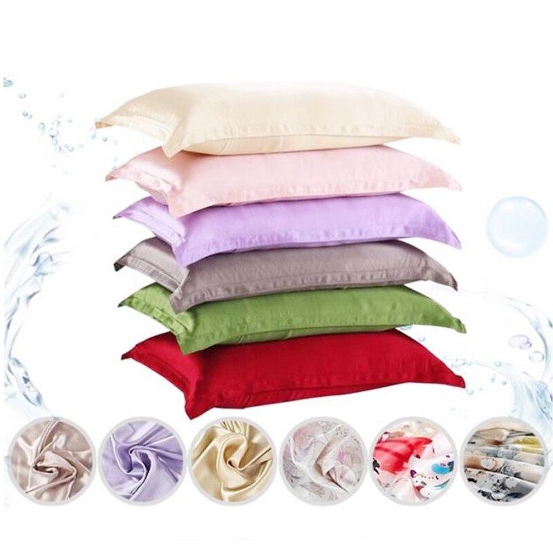 58x70cm High Standard Pure Satin Silk Soft Pillowcase Cover Chair Seat Bedding Throw Pillow Covers Square Pillow Case Multicolor