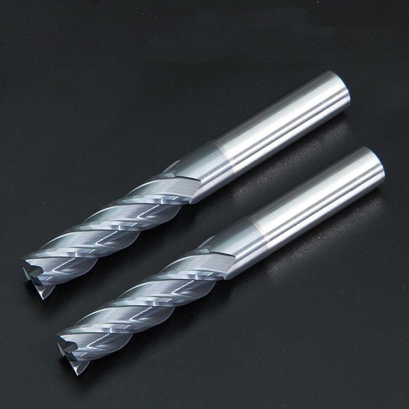 Herramientas de fresado de acero de tungsteno, 1 piezas, 2 flauta HRC50, 4 flauta, fresa de extremo, fresa de Metal, 6mm, 8mm, 10mm, 12mm, 14mm, 16mm