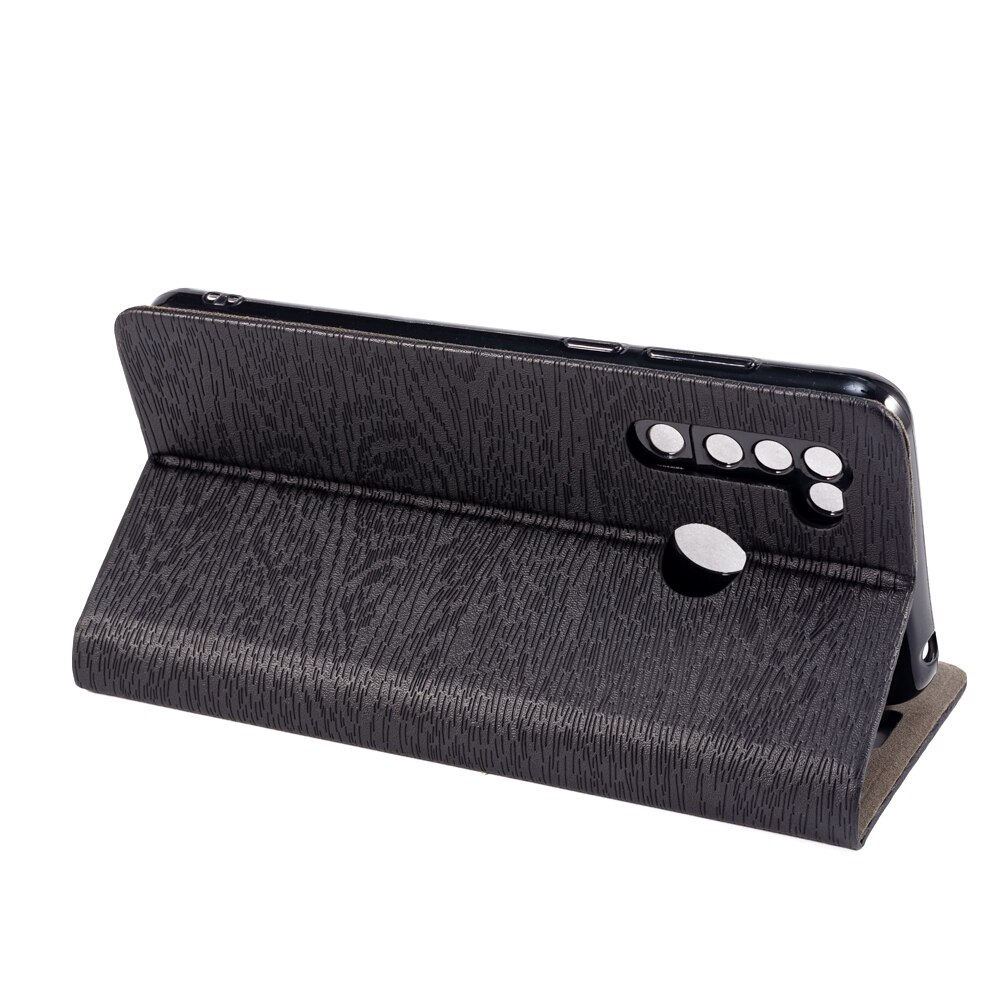 Wood grain PU Leather Case For Doogee N20 Pro Flip Case For Doogee N20 Pro Business Phone Bag Case Soft Silicone Back Cover