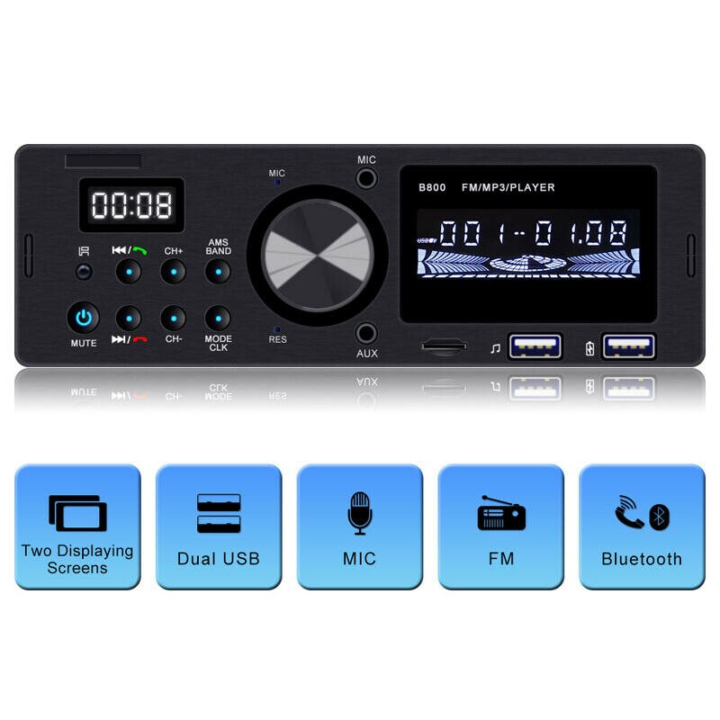 12V Car FM stereo MP3 Player with Bluetooth FM Car Radio MP3 with Microphone
