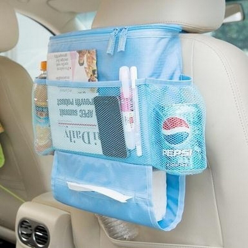 Organizador de fixação cinto de armazenamento saco para crianças crianças fitas mágicas carro accessries estiva tidying organizadores do carro-estilo