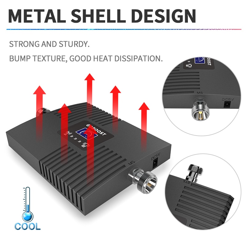 LCD Display Cellular Signal Amplifier WCDMA 2100mhz 3g mobile signal amplifier 65dB signal booster Cell Repeater