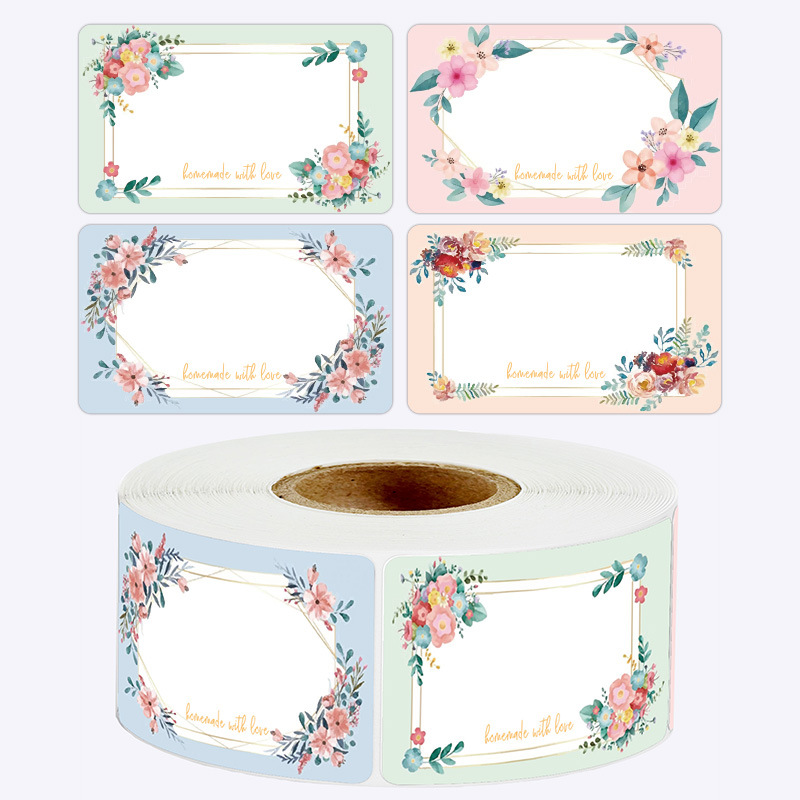50-250 Stuks Bloemen Naam Etiketten Keuken Lege Handgeschreven Datum Stickers Koelkast Vriezer Voedsel Opslag Kleine Bedrijven 3*5 Cm: Marineblauw