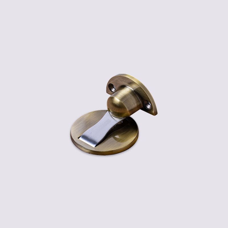 Bouchon de porte magnétique en acier inoxydable butée de porte, fixation de porte magnétique en verre des toilettes arrêt de porte, matériel de porte caché: Green Bronze