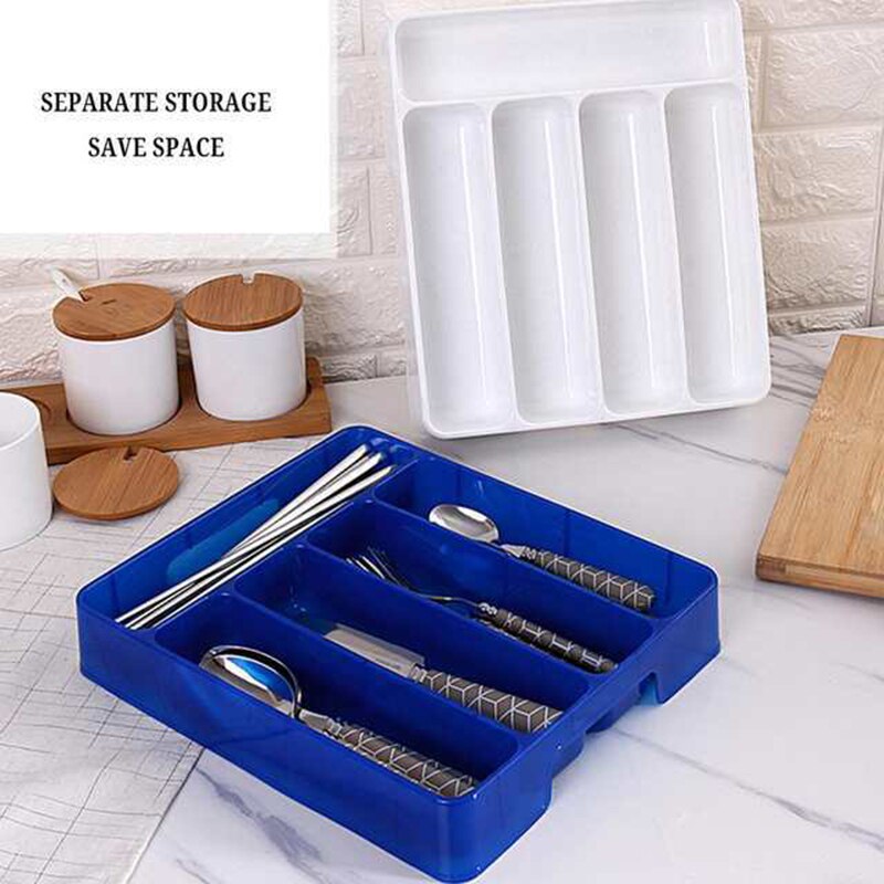 Kitchen Tools Drawer Organizer Tray Spoon Forks Cutlery Separation Finishing Rack Storage Box Portable Cutlery Storage Organizer