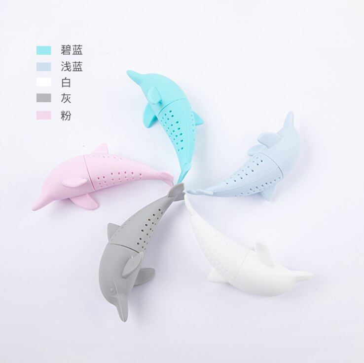 Creatieve Dagelijkse Benodigdheden Dolfijn Thee-ei Siliconen Thee Kopje Thee Pot Zeef Filter Manatee Thee Infusers Thee Set Accessoires