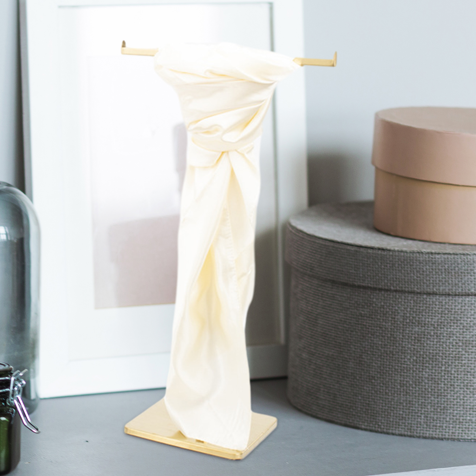 Handväsksdisplayställ garderobshyllor förnödenheter detaljhandelshylla halsduk handväskhållare t-bar hängande för hattväska armband halsband