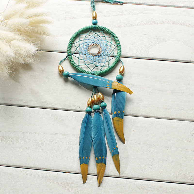 Dream Cather Original car hang decoration handmade small blue dream catcher car hang hanging decoration indoor women