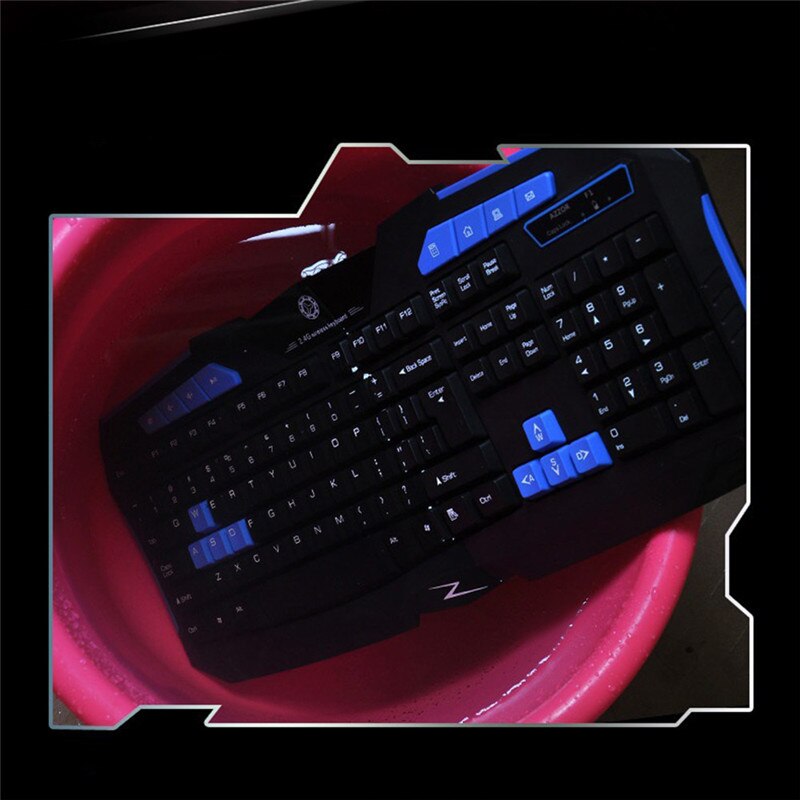 2,4G kabellos Spielen Tastatur Maus einstellen Tastatur dauerhaft USB Tastaturen 2400DPI Mäbenutzen Combos Mit usb-empfänger Für PC Laptop
