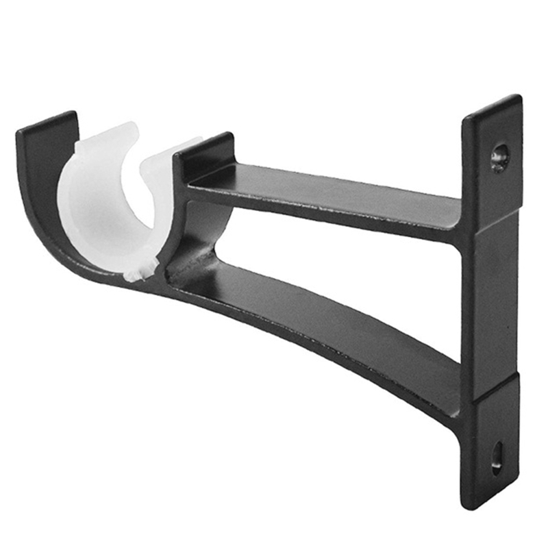 Support de tringle à rideau robuste, 6 pièces, à suspension unique, montage mural en métal