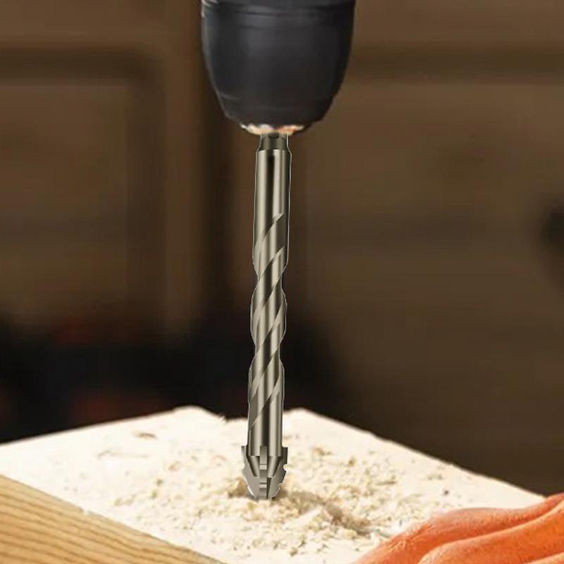 Juego de brocas excéntricas, brocas excéntricas de Metal con dientes de sierra de cuatro flautas, brocas helicoidales versátiles de alta dureza para herramienta de perforación