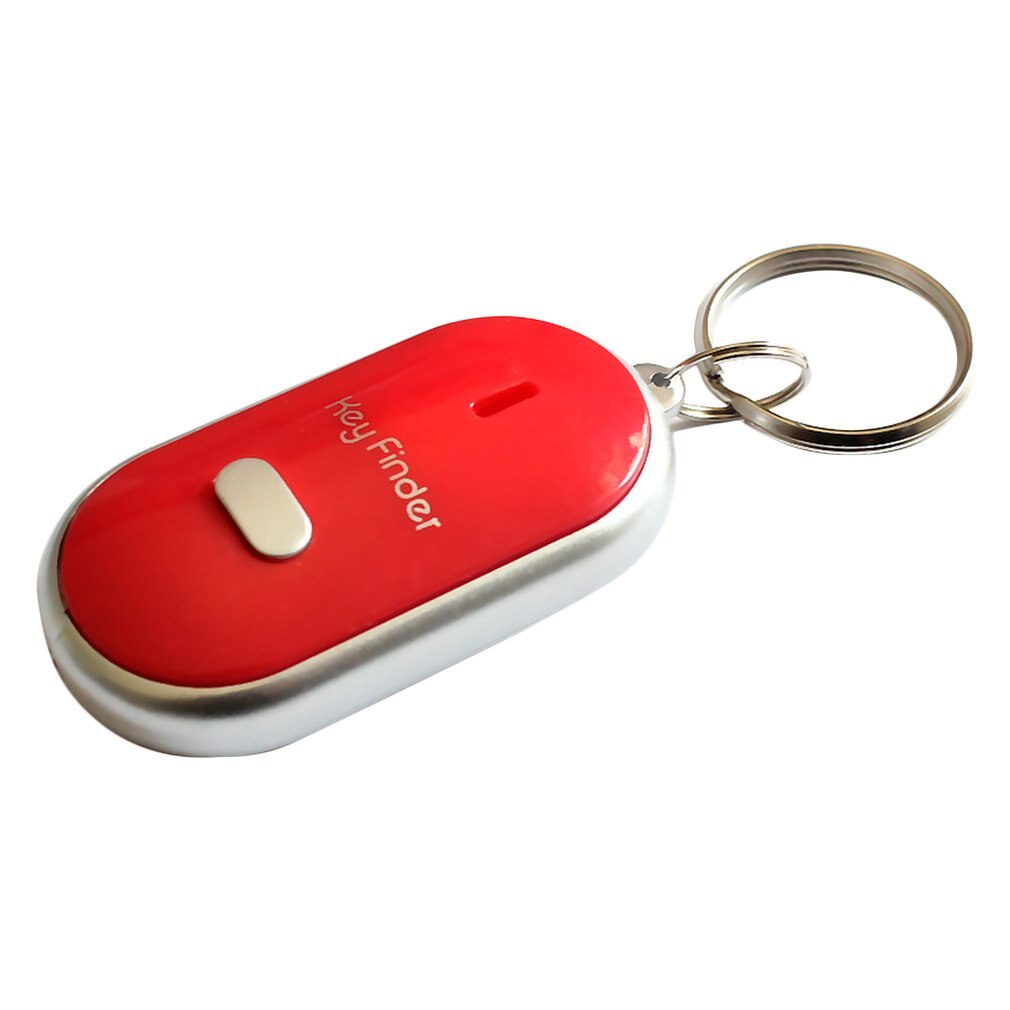 Anti-Verloren Schlüssel Finder Clever Finden Lokalisierer Keychain Pfeife Signalton Klang Kontrolle LED Taschenlampe Tragbare Auto Schlüssel Finder: rot