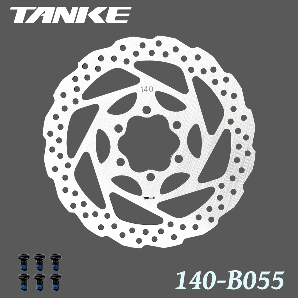 TANKE Bike Disc Brake 140 160 180 203 Rotors With Bolts Hydraulic Brake Road Mountain Bicycle MTB Oil Slick Rotor Bicycle Parts: Navy Blue
