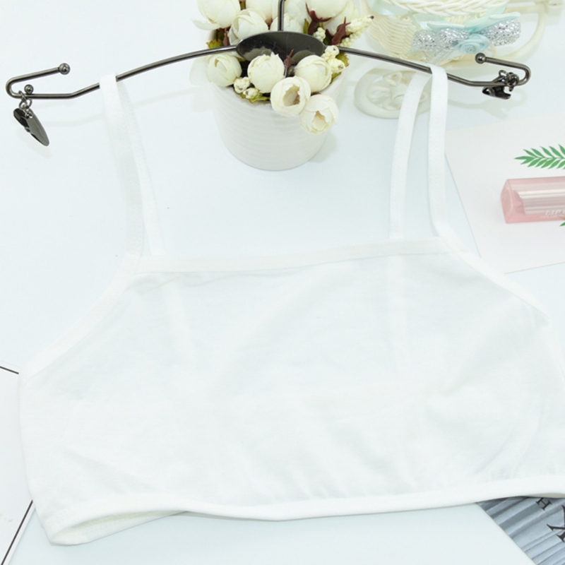 Meisjes Vest Puberteit Tiener Meisje Katoenen Ondergoed Student Beha Training One Size Effen Kleur