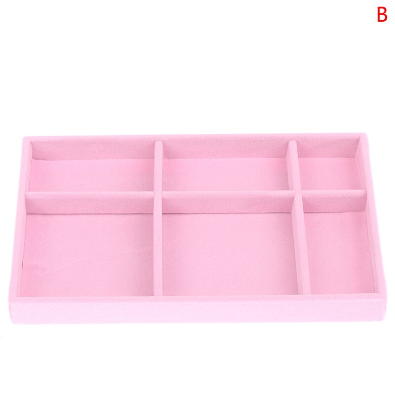 Pink Velvet Stackable Jewelry Display Tray Case for Jewellery Organizer Box Jewerly Organizer Jewelry Storage: B