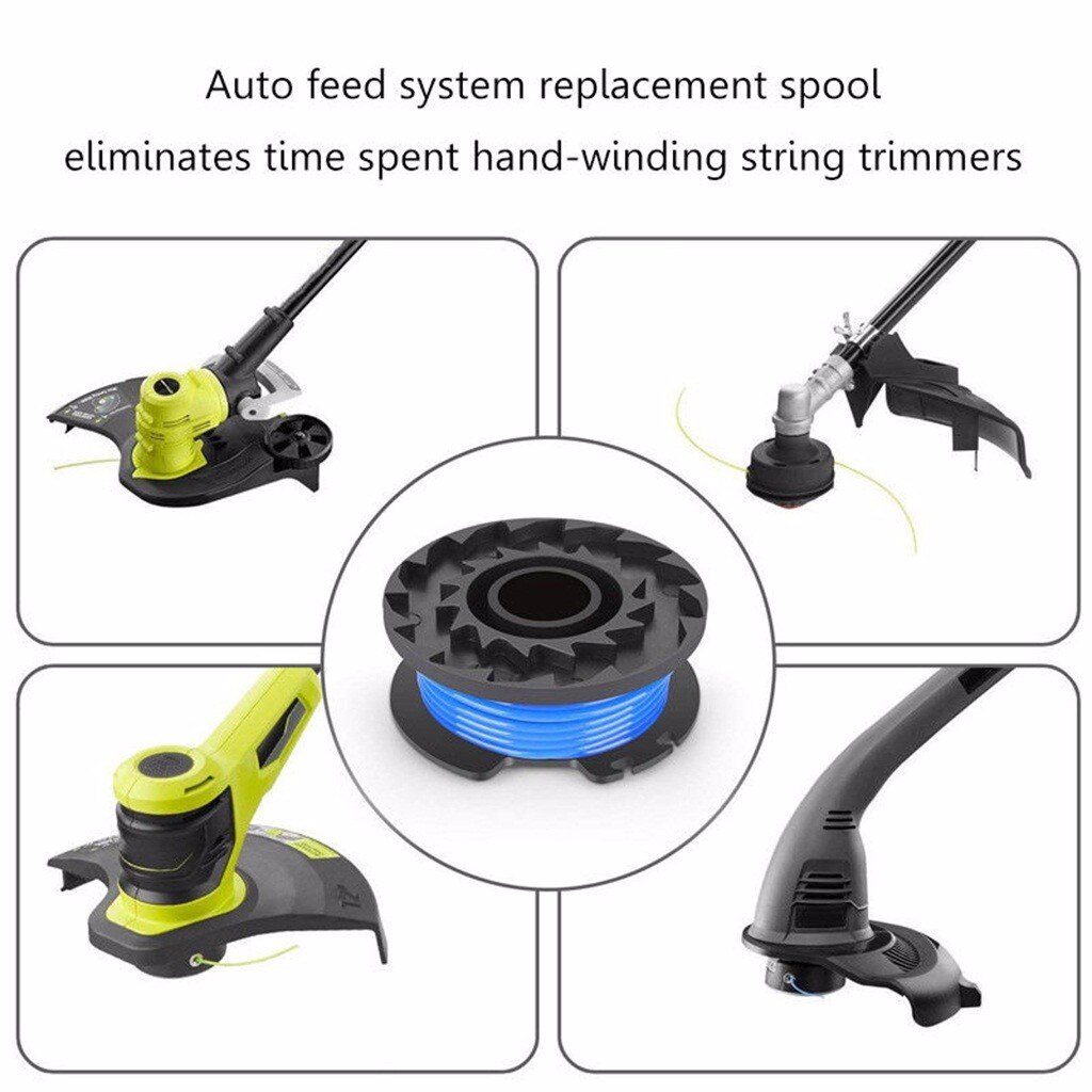 3Pcs String Trimmer Line Ryobi 0.065 inch Autofeed for Replacement Spools 18V 24V 40V Cordless Trimmers Power Tool + AC14RL3A