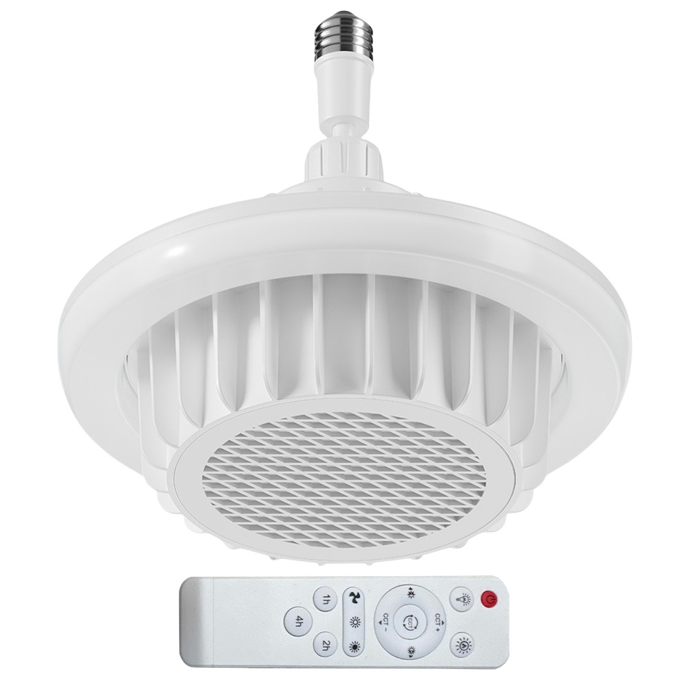 Ceramic Bathroom Heater Remote Control Ceiling Fan with PTC Technology Ceiling Light for Indoor Living Room Bedroom: WHITE / 300W