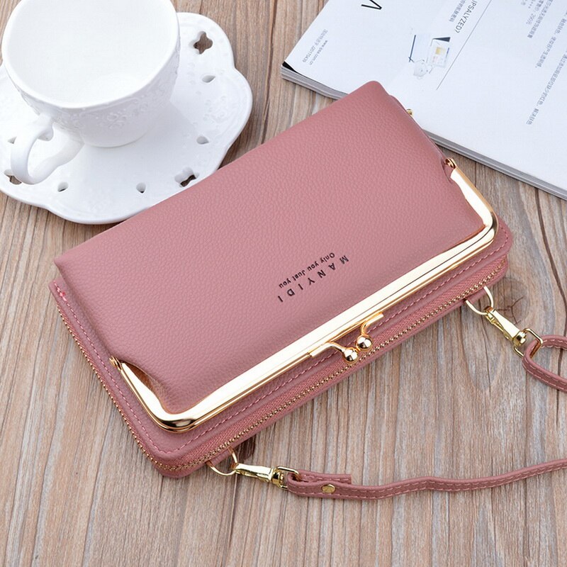 Dames portemonnee merk mobiele telefoon portemonnee grote kaarthouders portemonnee handtas portemonnee clutch messenger schouderbanden tas crossbody: E773283a