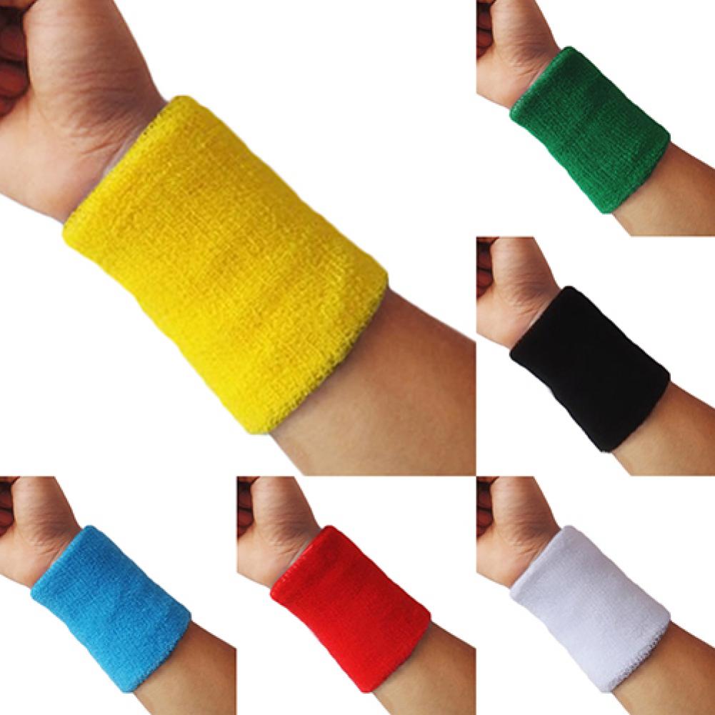 1Pc Armband Weichen Schnell Trocken Schweiß-absorbierende Sport Handgelenk Schweißband Tennis Squash Badminton GYM Basketball Armband