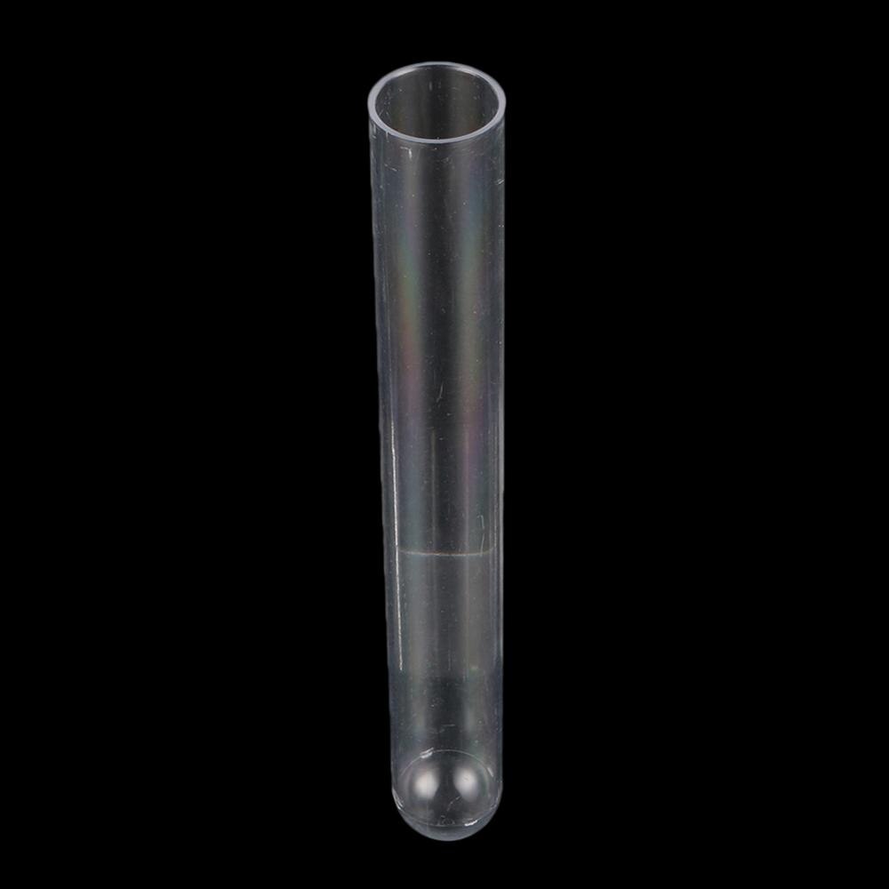 20mm*150mm hard plast gjennomsiktig reagensglass engangs 30ml runde radioimmuno analyserør laboratorie eksperiment forsyninger 5 stk